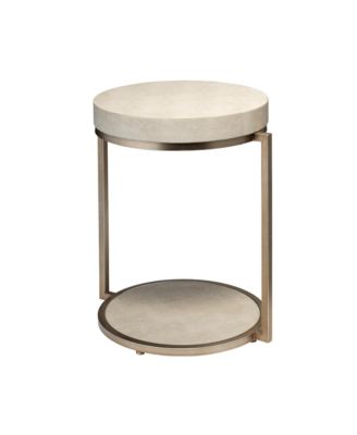Chester Faux Shagreen Round Side Table