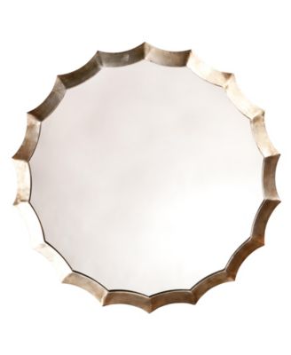 Jamie Young - Round Metal Scalloped Wall Mirror