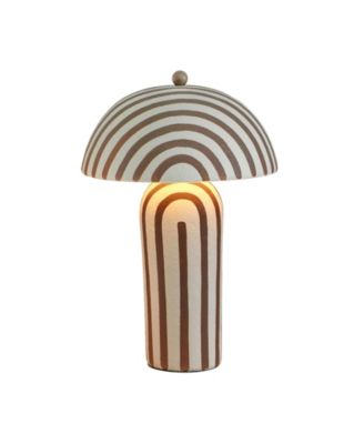 Maiori Striped Papier Mache Table Lamp