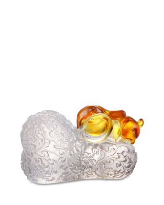 Hold On Tight to Luck Crystal Sculpture