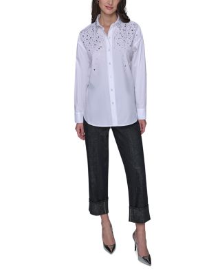 Embellished Poplin Blouse