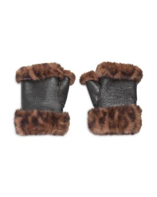 Faux Fur Fingerless Gloves