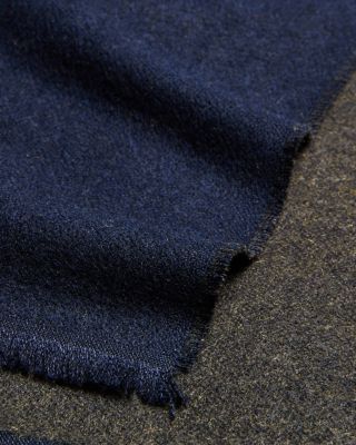 Reversible Solid Scarf with Cut Fringe