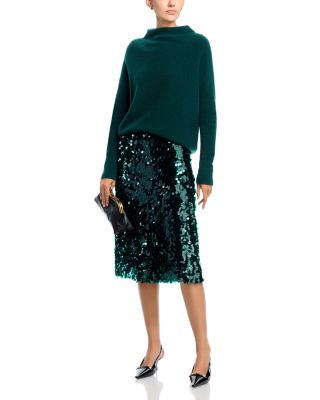 Boiled Cashmere Funnel Neck Sweater