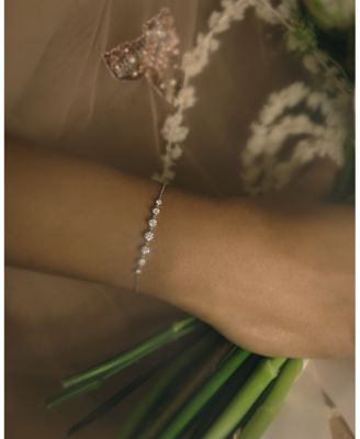 Linked Lab-Grown Diamond Tennis Bracelet in 14K White Gold and Gold, .85ctw Round Brilliant Lab Grown Diamonds