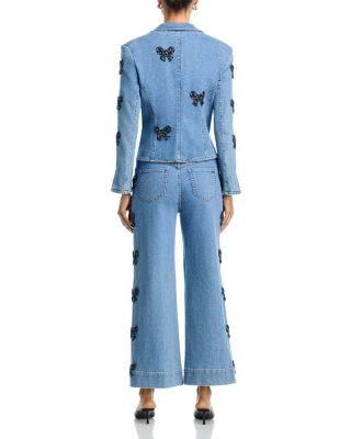 Rhinestone Bow Betsy High Rise Jeans in Blue Haze/Sapphire