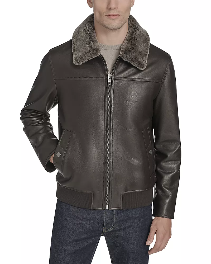 Andrew Marc Hedland Aviator Leather Jacket
