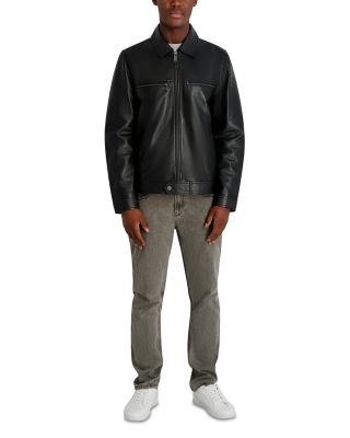 Collared Leather Jacket