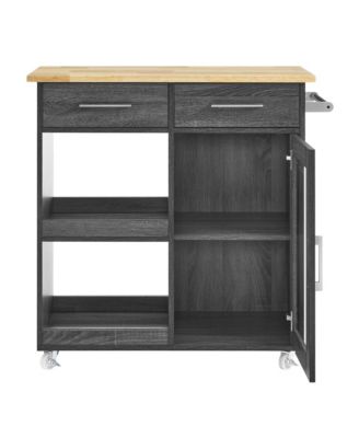 Culinary Kitchen Cart with Towel Bar