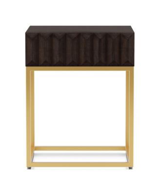 Lamon 19-inch Metal Frame 1-Drawer Side Table