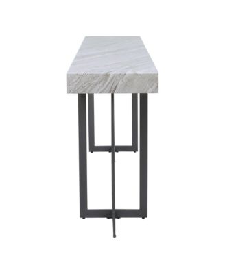 Martine 47" Faux Marble Top 1-Drawer Sofa Table