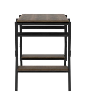 Reyn Steel Base 2-Shelf Writing Desk