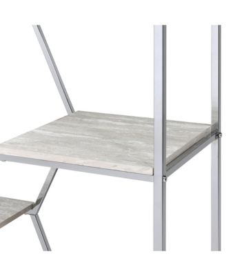 Geneva Steel Frame 7-Shelf Geometric Bookcase