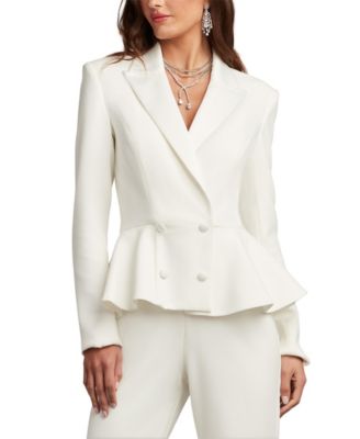 Gilles Peplum Tuxedo Bridal Jumpsuit