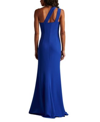 Viveca One-Shoulder Keyhole Gown