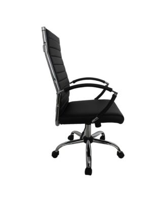 Tioga 43-inch Faux Leather Height Adjustable Swivel Office Chair