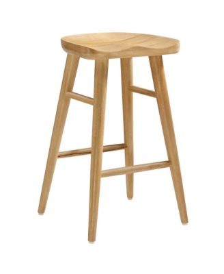 Saville Backless Wood Counter Stools, Set of 2