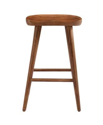 Saville Backless Wood Counter Stools, Set of 2