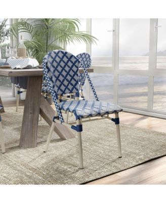 Quade Aluminum and PE Wicker Patio Dining Chairs, Set of 2