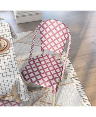 Quade Aluminum and PE Wicker Patio Dining Chairs, Set of 2