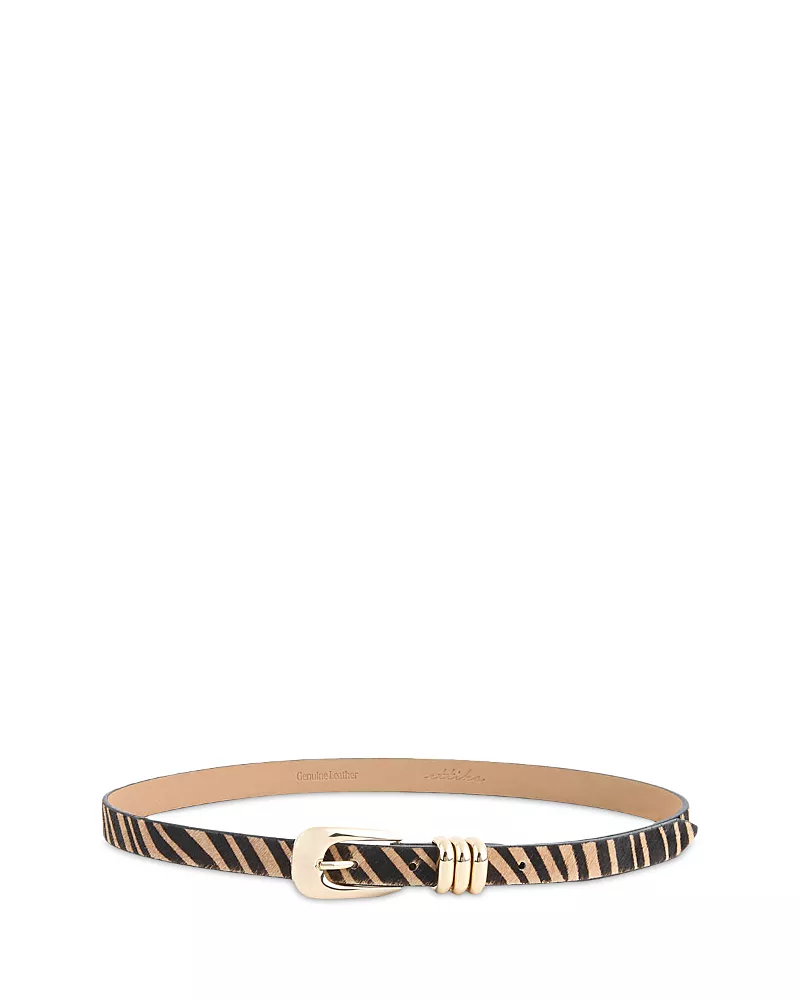 Ettika Women's Thin Tiger Print Belt