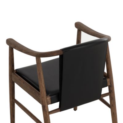Aran Dining Armchair, Onyx Leather