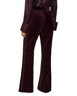 Velvet Flare Leg Pants 