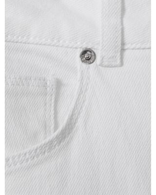 Selin Mid Rise Straight Leg Jeans in White