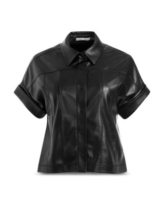 Edyth Faux Leather Shirt