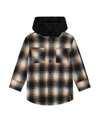 Boys' Hooded Polar Fleece Overshirt with Hood - Little Kid, Big Kid