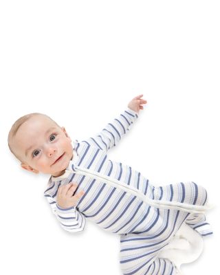 Boys' Striped 2 Way Zipper Footie - Baby