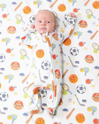 Boys' Sports Ball Friends Zipper Footie - Baby