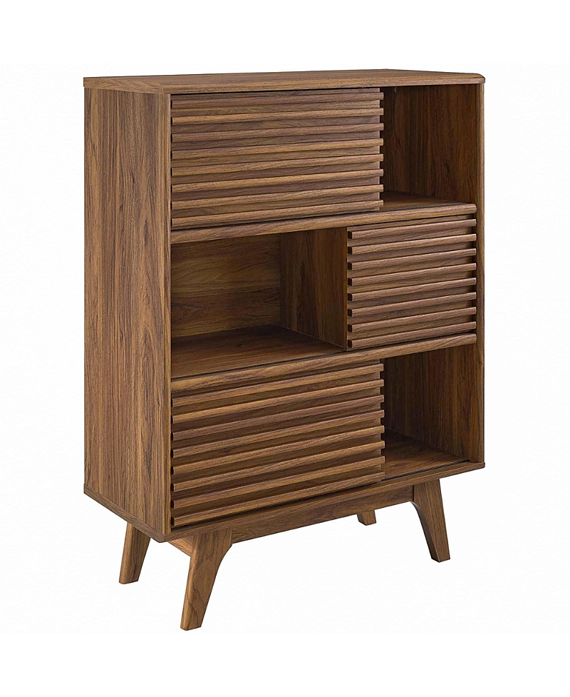 Modway Render Three-tier Display Storage Cabinet Stand In Brown
