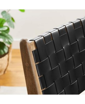 Saoirse Leather Wood Dining Side Chair, Set of 2