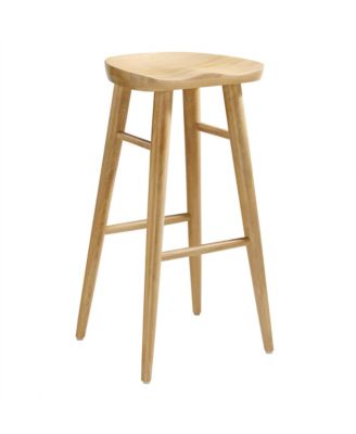 Saville Backless Wood Bar Stools Set of 2
