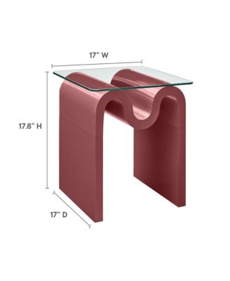 Ondine Glass Top Side Table