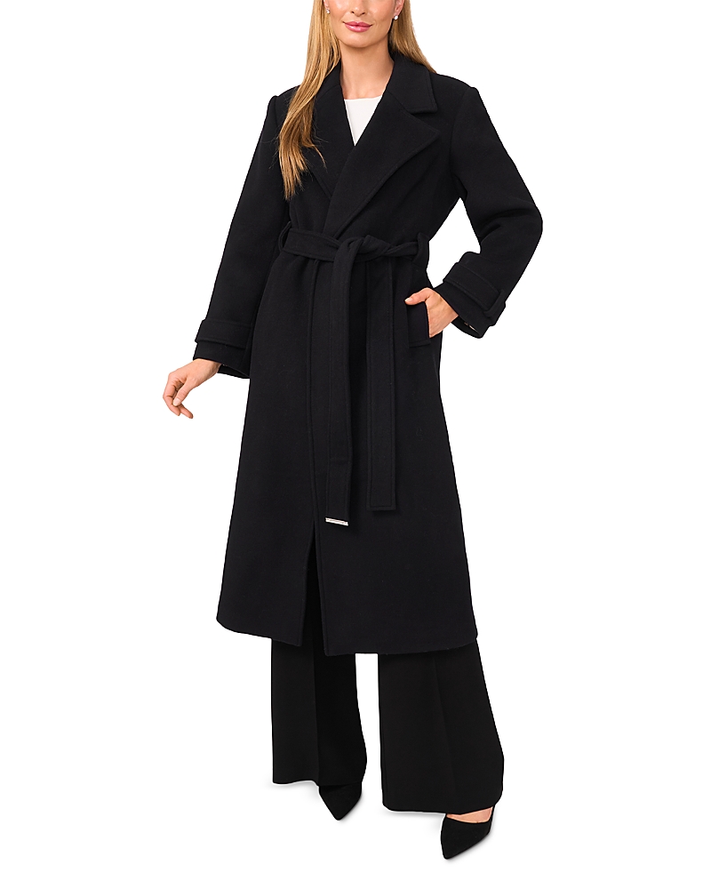 Ted Baker Rosell Wool Blend Wrap Coat In Black