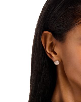 Diamond Cluster Stud Earrings in 14K Gold, 2.0 tcw