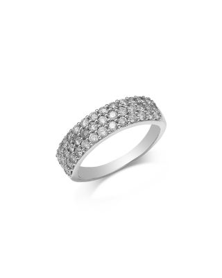 Diamond Multi-Row Ring in 14K White Gold, 1.0 tcw