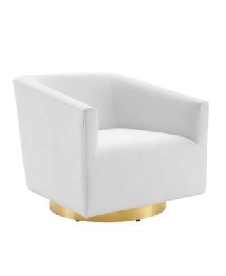 Twist Accent Lounge Performance Velvet Swivel Chair