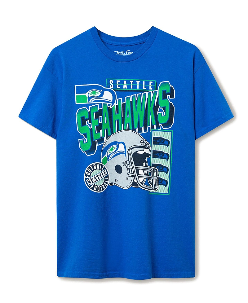Junk Food Clothing Unisex Nfl Seattle Seahawks Checkdown Flea Market Tee In Blue