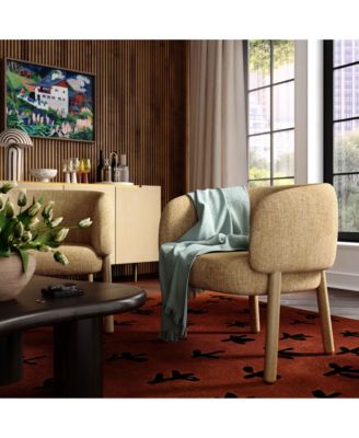 Foxy Performance Textured Fabric Accent Chair