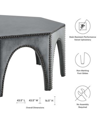 Victory Performance Velvet Ottoman