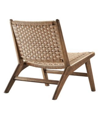 Saoirse Woven Rope Wood Accent Lounge Chair