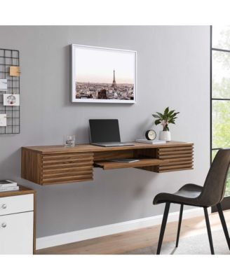 Render Wall Mount Wood Office Desk