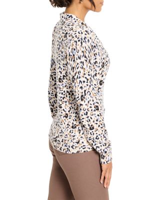 Femme Cheetah Shawl Collar Sweater