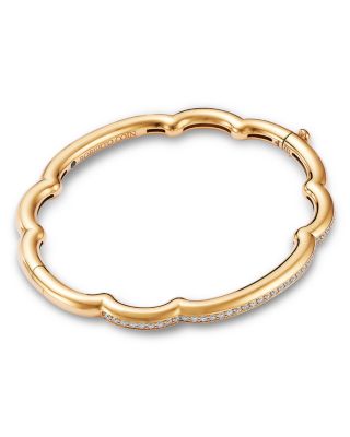 18K Yellow Gold Cialoma Diamond Cloud Bangle Bracelet