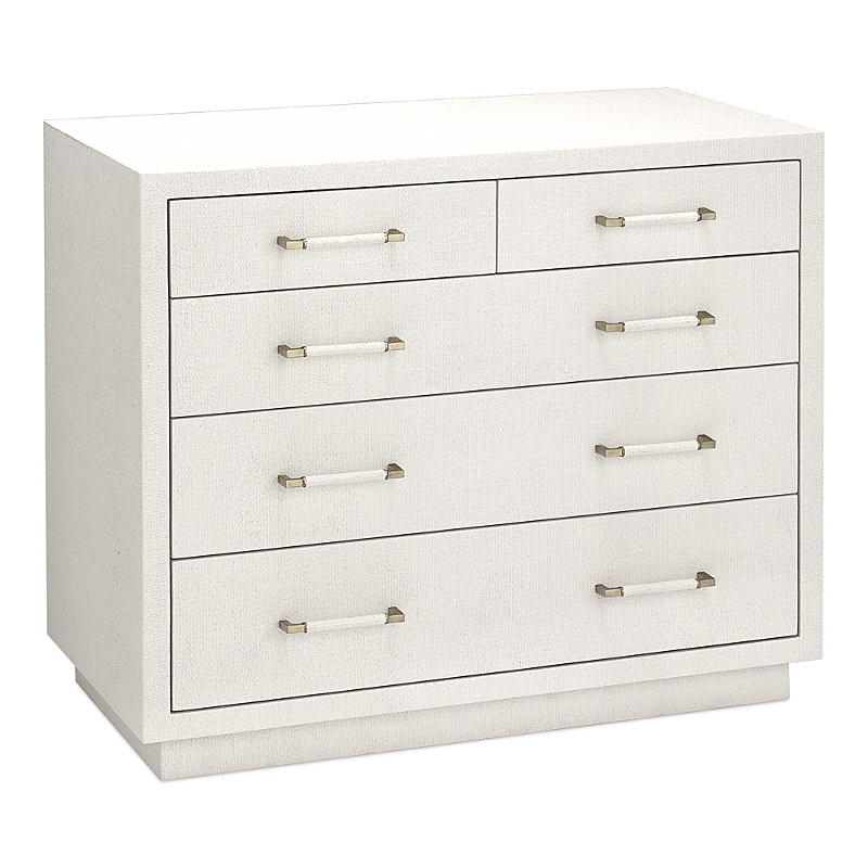 Interlude Home Taylor 5 Drawer Chest In White