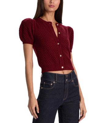 Sabine Cashmere Blend Puff Sleeve Cardigan