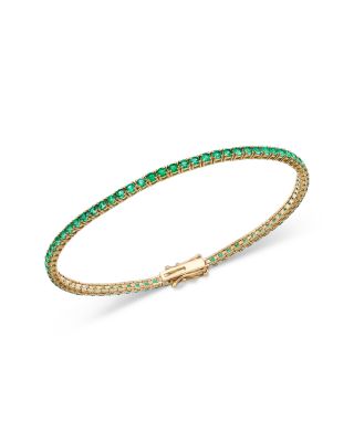 Emerald Ombr&eacute; Bracelet in 14K Yellow Gold